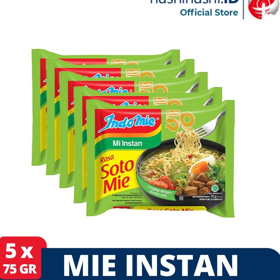 

Yy5Y9--Indomie Soto Mie Instan 5 Pcs @ 75 Gr