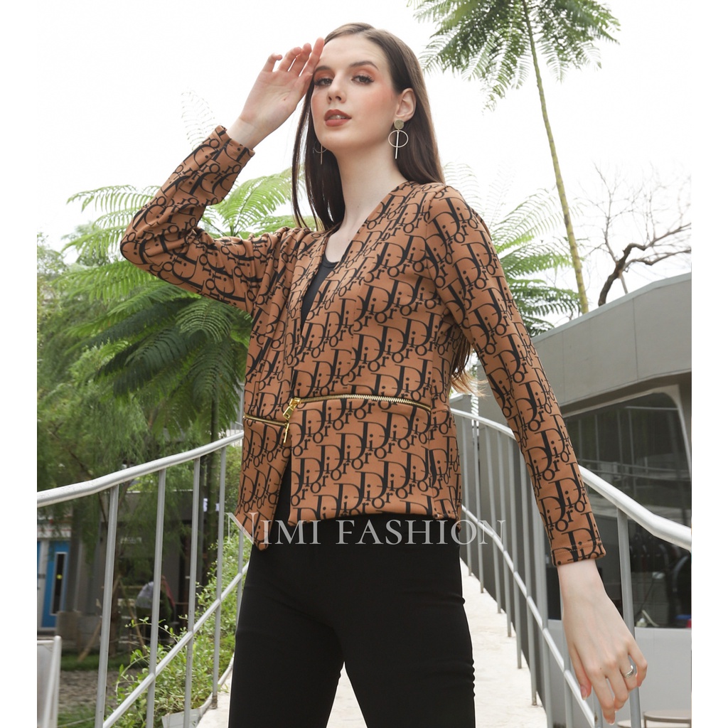 NIMI - Blazer Wanita Scuba Premium Dior Blazer Wanita Korea Scuba Trendy Jas Wanita
