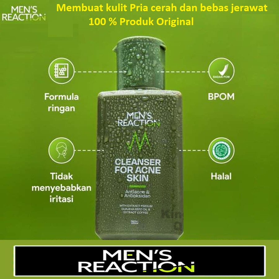 Sabun Jerawat MEN’S REACTION Acno Clean Liquid Anti Bakteri