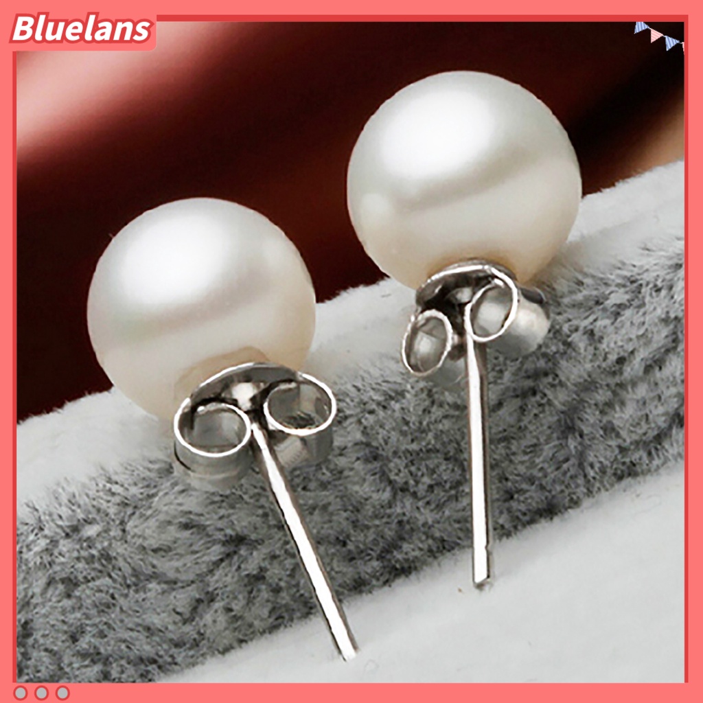 Bluelans Ear Ring White Beautiful Women Fashion Faux Pearl Ear Stud