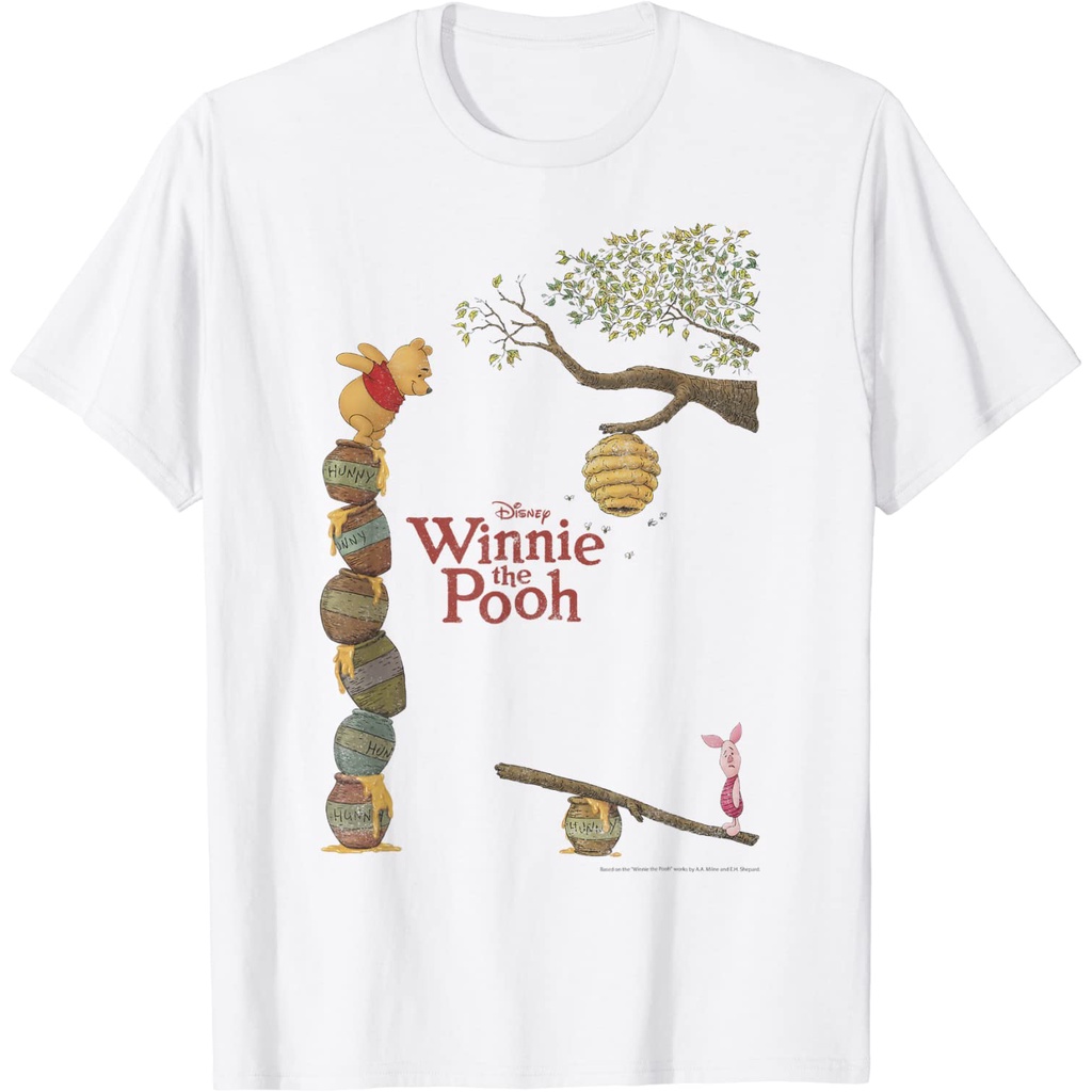 Kaos Anak Disney Winnie The Pooh & Piglet Honey Pot Stack T-Shirt