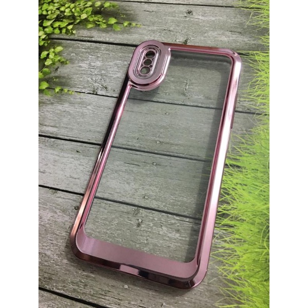 Case Hp Iphone X &amp; XS Case Transparan List Chrome Proteck Kamera #case#casehp#casemurah#caseiphone