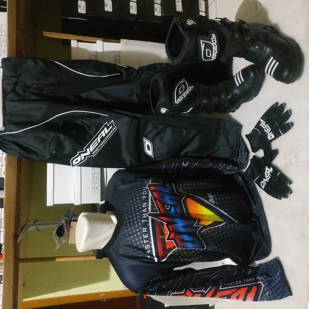promo satu set sepatu cross trail jersey sett dan glove print terlaris setelan offroad motor cross t