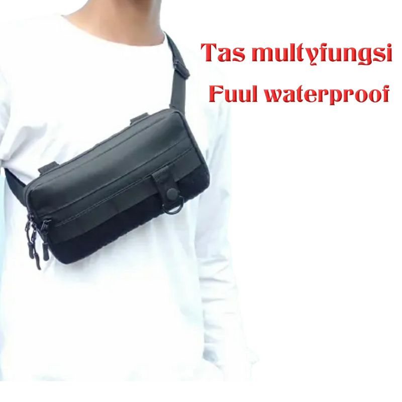 Daily sling phone multyfungsi anti air Abigadu / tas selempang antiair / tas hp waterproof / pouch bag anti air / tas dada anti air multyfungsi / dompet hp waterproof terbaru / selempang hp murah / phone bag anti air / tas hp anti air/ waistbag waterproof