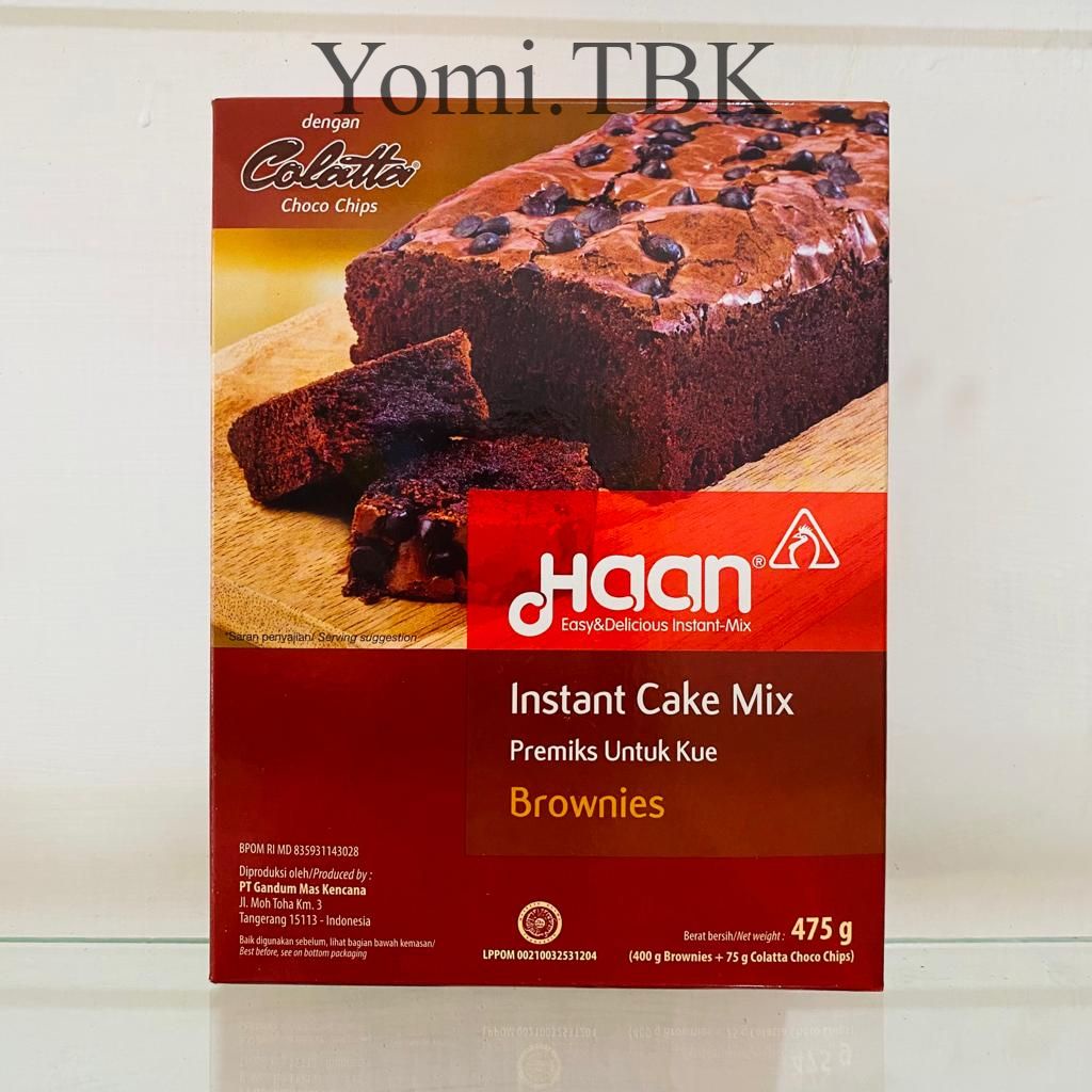 

HAAN Brownies Kukus atau Panggang/Tepung Brownies Haan/Instant Cake Mix/Tepung Brownies Instant - 475gr