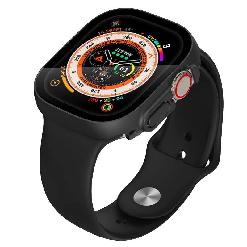 Case Tempered Glass Full Cover Proteksi Apple Watch Ultra 49mm