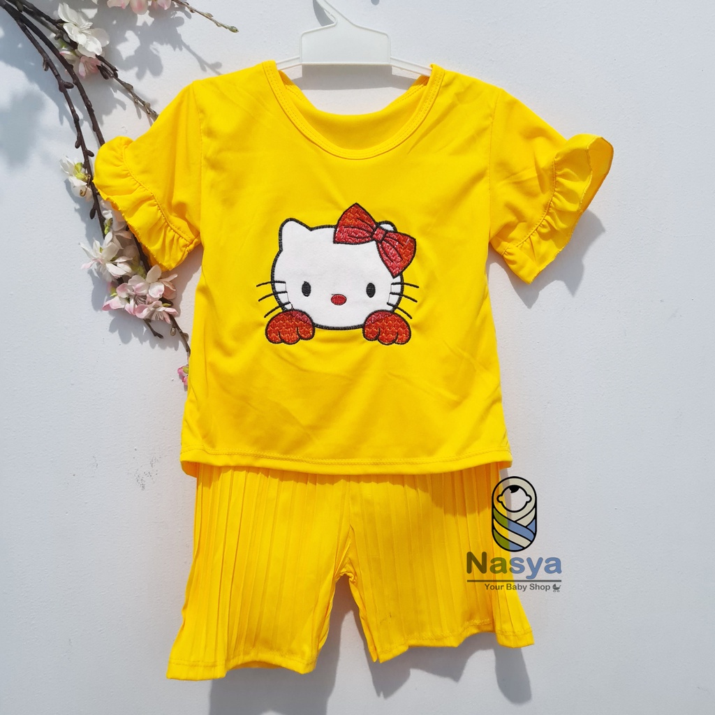 (MM-015) Setelan baju bayi 3-12 bulan motif cartoon hewan lucu