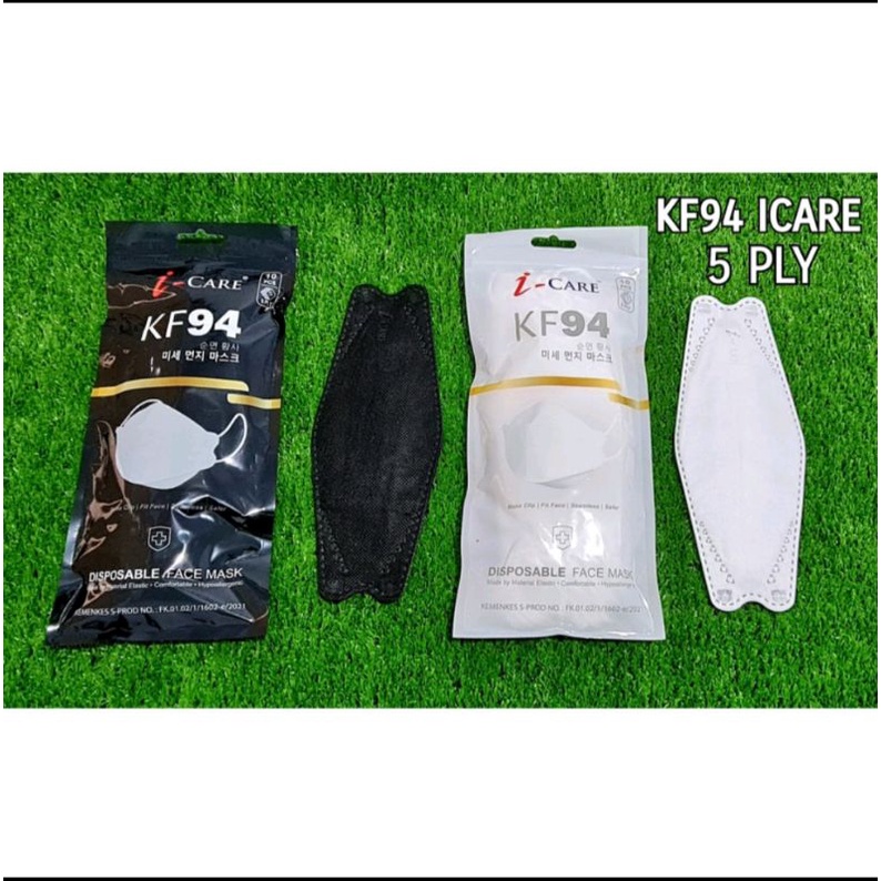 Masker KF94 5ply i-care isi10 kemasan ziplock ada embos