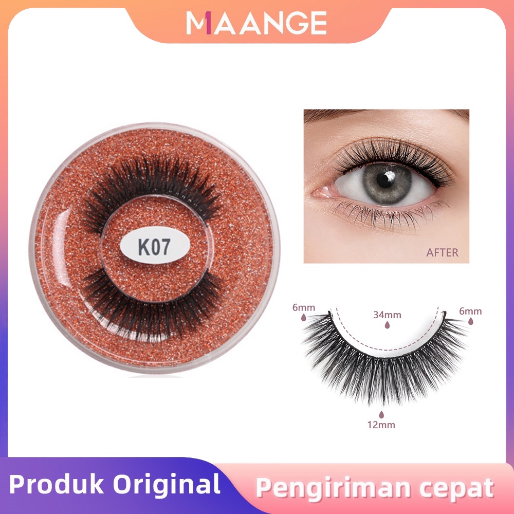 MAANGE Bulu Mata Palsu Natural Bulu Mata 3D Eyelash Untuk Ekstensi Alami 7126