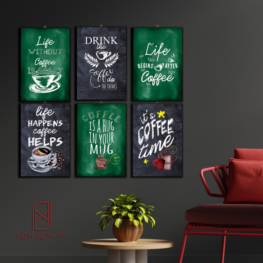 Hiasan Dinding poster kayu, Pajangan kamar dapur restoran kopi kafe dekorasi dinding aesthetic Wall 