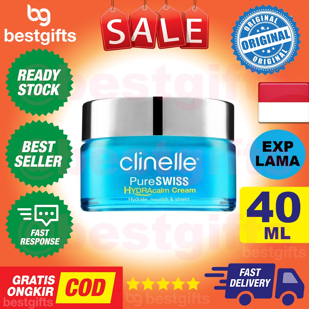 CLINELLE PURESWISS HYDRACALM CREAM KRIM PELEMBAB WAJAH 40 ML