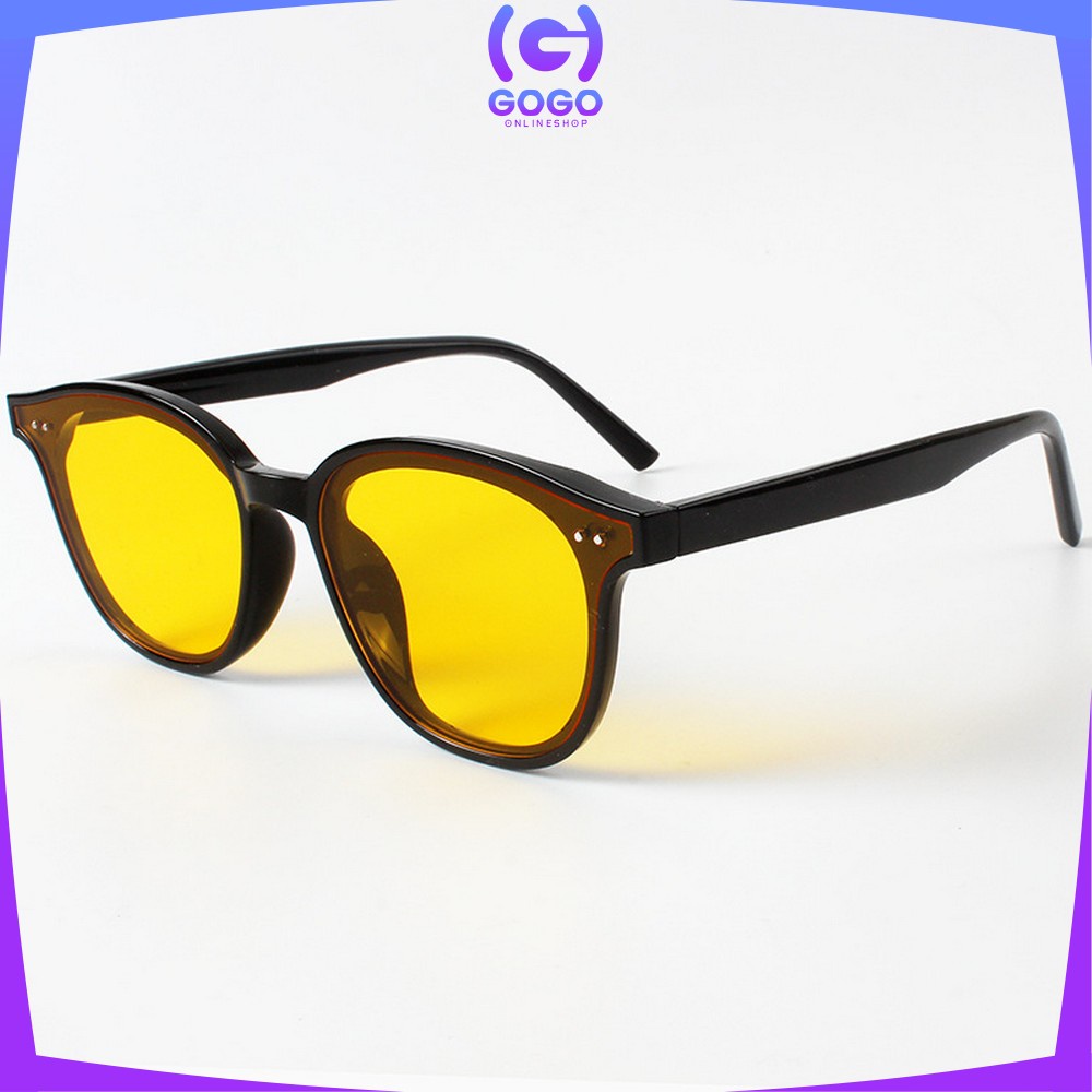 GOGO-C654 Kacamata Korean Fashion Kaca Mata Vintage Retro Korea Sunglasses Kuning Pria Wanita / Kacamata Lensa Retro Unisex Fashion