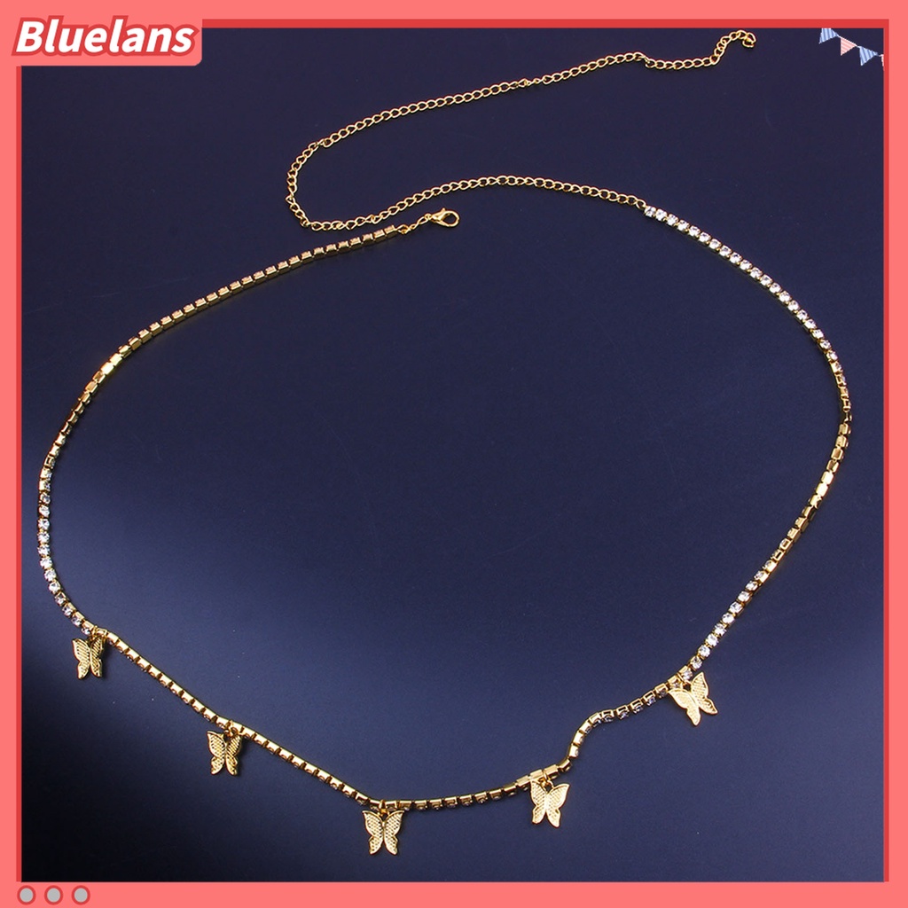 Rantai Pinggang Berlian Imitasi Adjustable Untuk Dekorasi Celana Menari