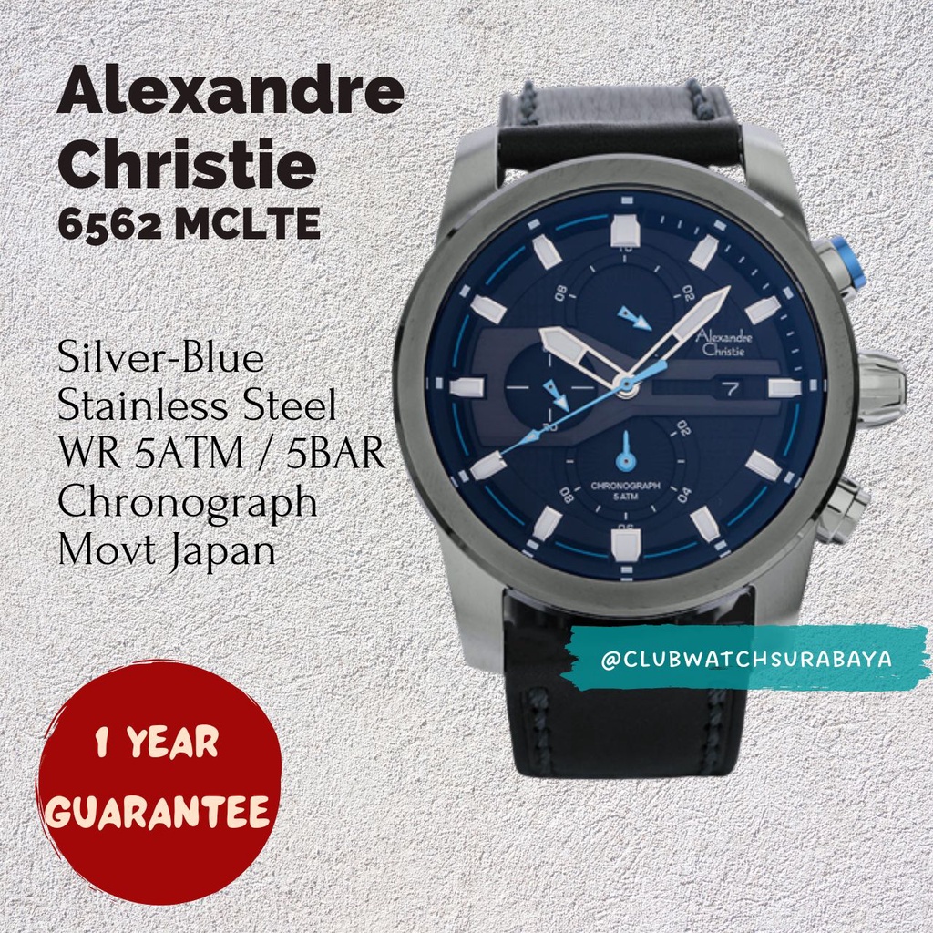 Jam Tangan Pria Alexandre Christie ORI 6562 MCLTE / Alexandre Christie Jam Tangan Laki-Laki 6562 MCL