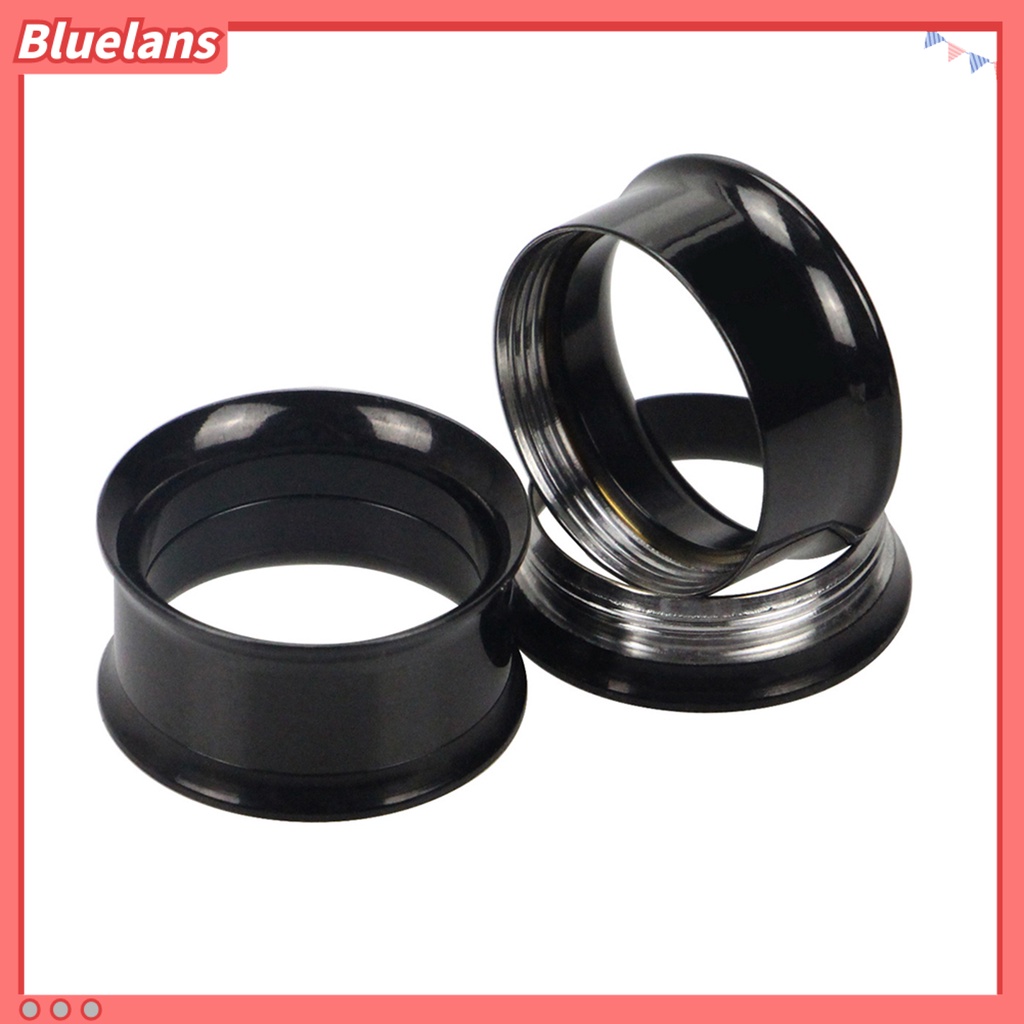 Bluelans 1Pc Ear Expander Solid Color Skin-friendly Stainless Steel Double Flared Ear Gauges