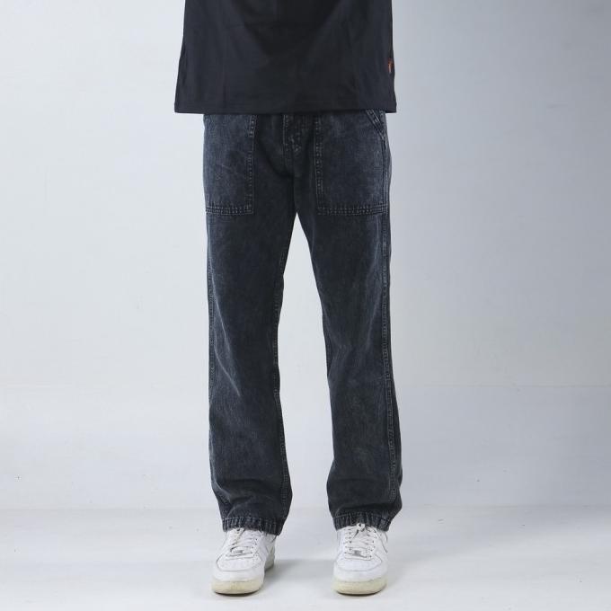 Superego Celana Fatigue Pants Jeans Pria Tapered Snow Black