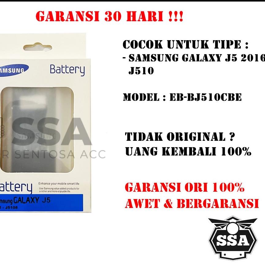 READY ✅Baterai Samsung J510 J5 2016 Original 100% Battery Batre Batrai ORI HP Samsung Garansi Awet|S
