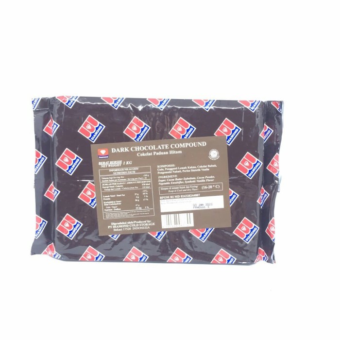 

ORIGINAL MURAH Diamond Dark Compound Chocolate 1kg