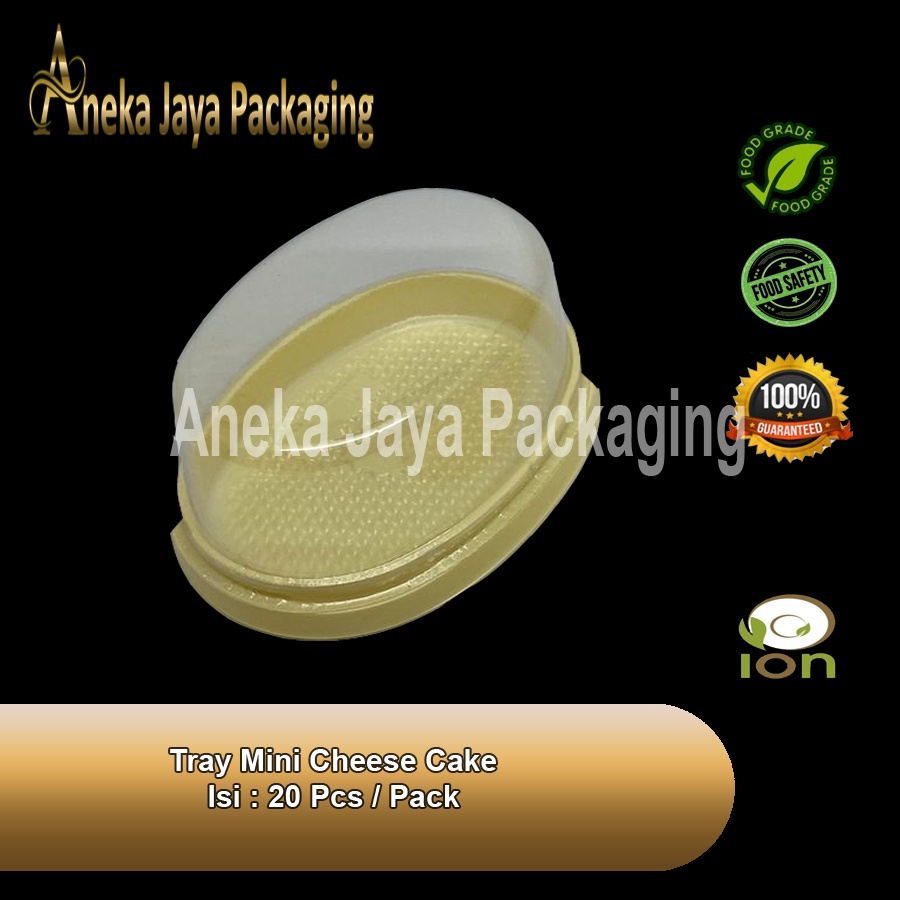 MIKA TRAY MINI CHEESE CAKE ISI 20pcs MC 95 Tart Ivory Cake OVAL MEDAN