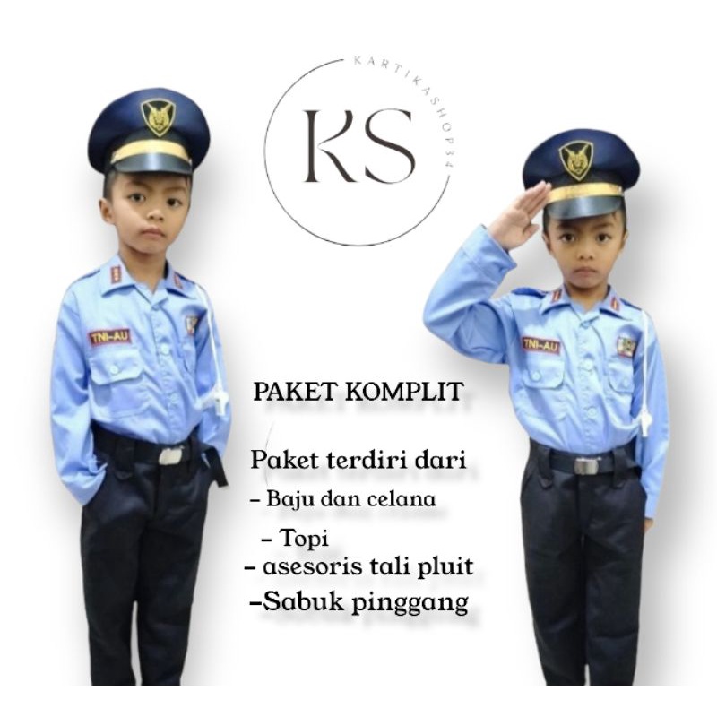 BAJU SERAGAM ANAK TNI AU / BAJU TNI AU ANGKATAN UDARA