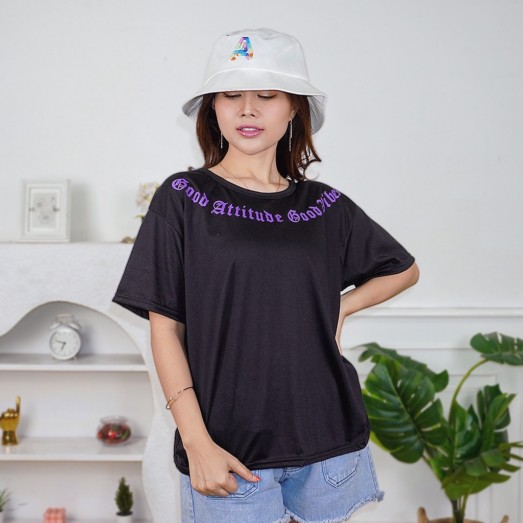 AFI - EC - Kaos Oversize Wanita Bad Habbit (LD 106, P 65)