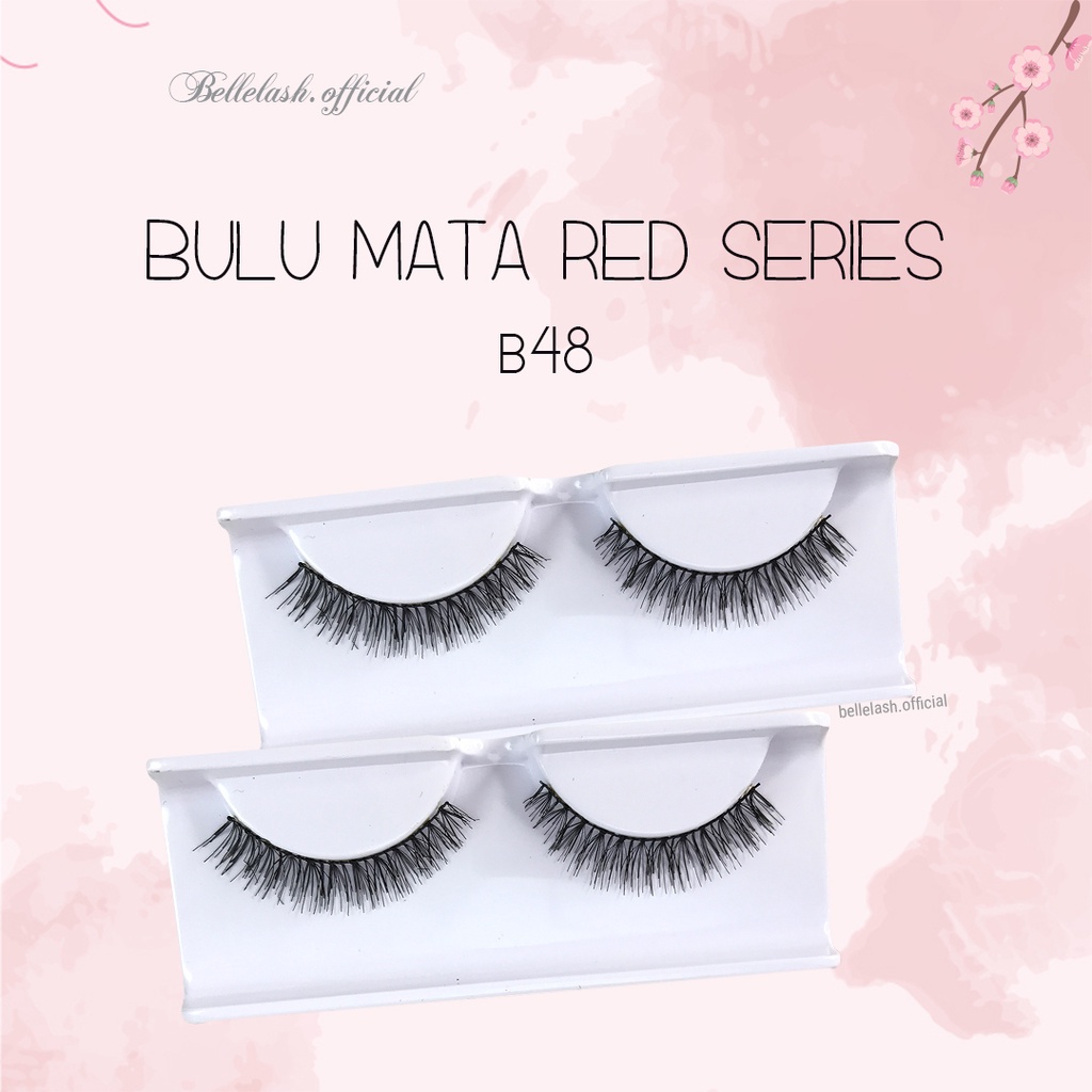 B48 Bulu Mata Palsu Handmade Natural False Eyelash Eye Lashes