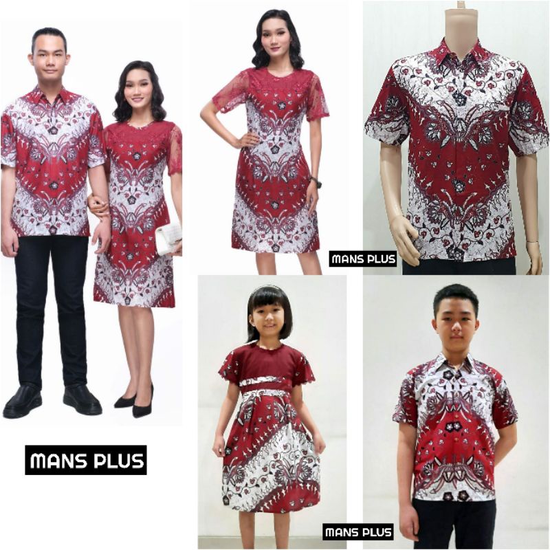 Dress Batik Modern Jumbo 4L-5L Kombinasi Brokat Tunik Big Size Terusan Batik Seragam Kantor Wanita NGT-Mrh