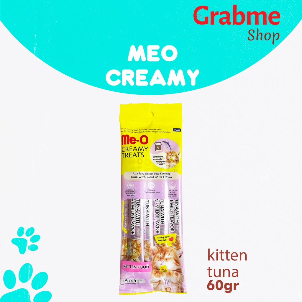 Makanan Snack Kucing MEO Creamy All Variant 60 gr