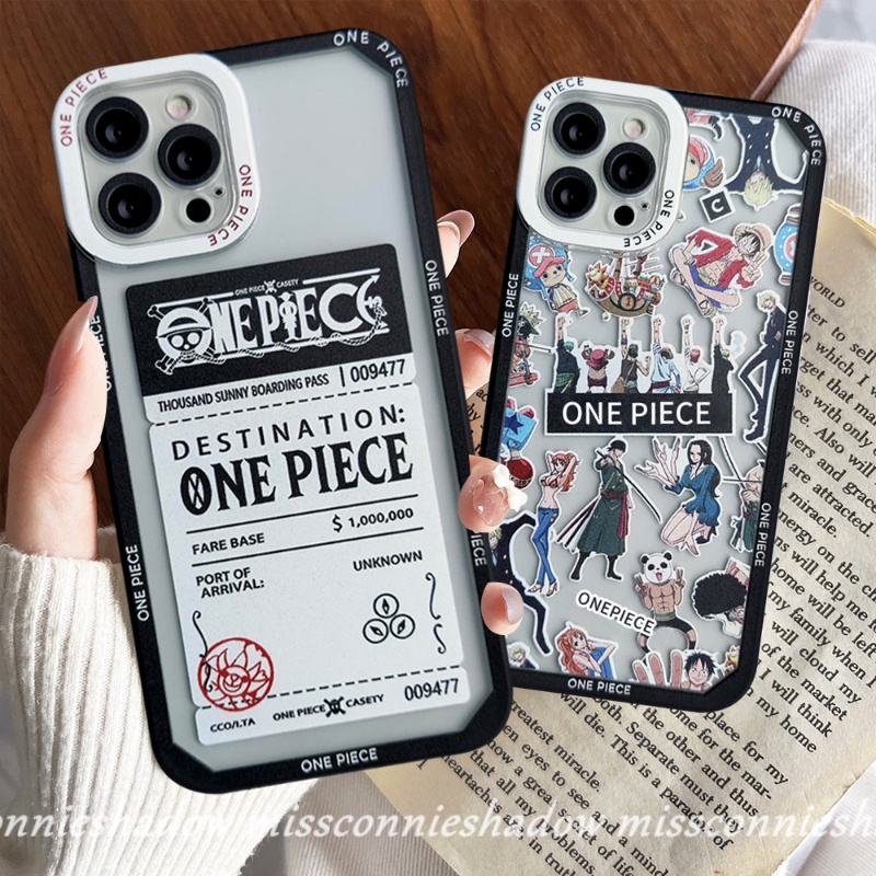 Casing OPPO A17 A12 A17K A16 A15 A96 A55 A57 A77 A95 A5s A54 A1K A15s A16K A7 Reno5 5F 7Z 7 4F 6 A74 A5 A9 A3s A31 A76 A12E A11 A94 A35 Kartun Trendy One Piece Tickets Sarung Soft Case