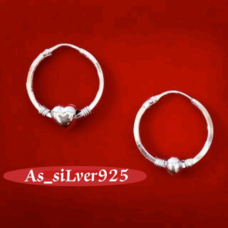 ANTING PERAK BULAT VARIASI ASLI SILVER 925 LAPIS MAS PUTIH - ANTING BULAT GIPSY