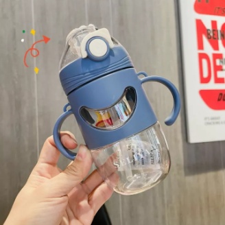 DEOSOFFICIAL -- BOTOL MINUM ANAK GAGANG COVER 2678 BPA FREE 420ML WITH SEDOTAN