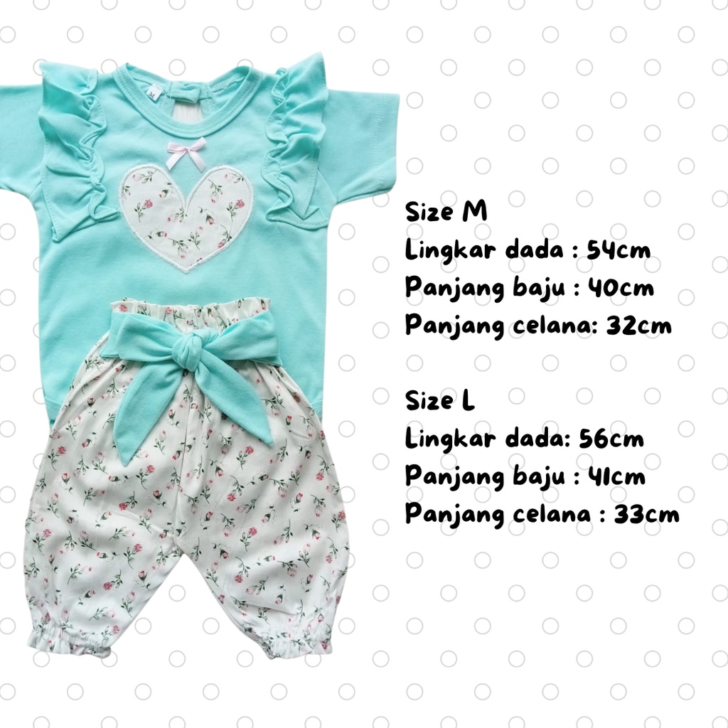 Jumper bayi perempuan 0 6 12 bulan romper newborn 0-12 bulan perempuan balita LOVE JUMPER SET setelan jumper baby perempuan 1 tahunan kado baby bayi