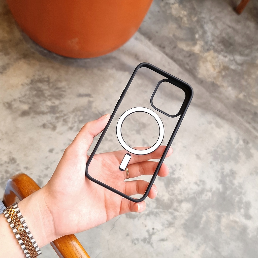 BMAG - IPHONE 7 8 SE 2020 2022 7 PLUS 8 PLUS 14 14 PRO 14 MAX 14 PLUS 14 PRO MAX XR XS XS MAX 11 11 PRO 11 PRO MAX 12 12 PRO 12 PRO MAX 13 13 PRO 13 PRO MAX | MAGSAFE BLACK EDITION MATTE CASE CLEAR ACRYLIC