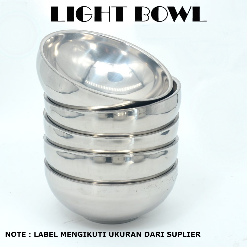 FUTAKO  Mangkok Korea Stainless Tebal Mangkuk Double Wall Bowl
