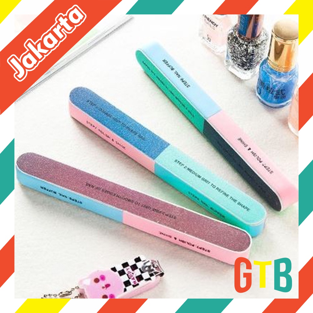 ❤GTB❤ NAIL BUFFER 7 STEPS / ALAT PENGHALUS KUKU AMPLAS KIKIR NAIL ART MANICURE PEDICURE PERAWATAN R822