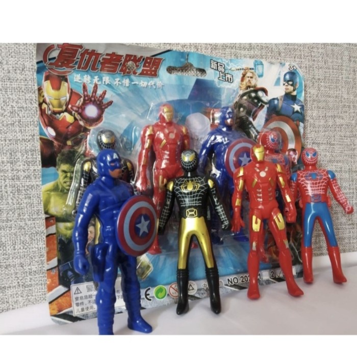 Mainan Anak Laki Laki 1 Set isi 4 Pcs Robot Superhero Avenger SNI Mura