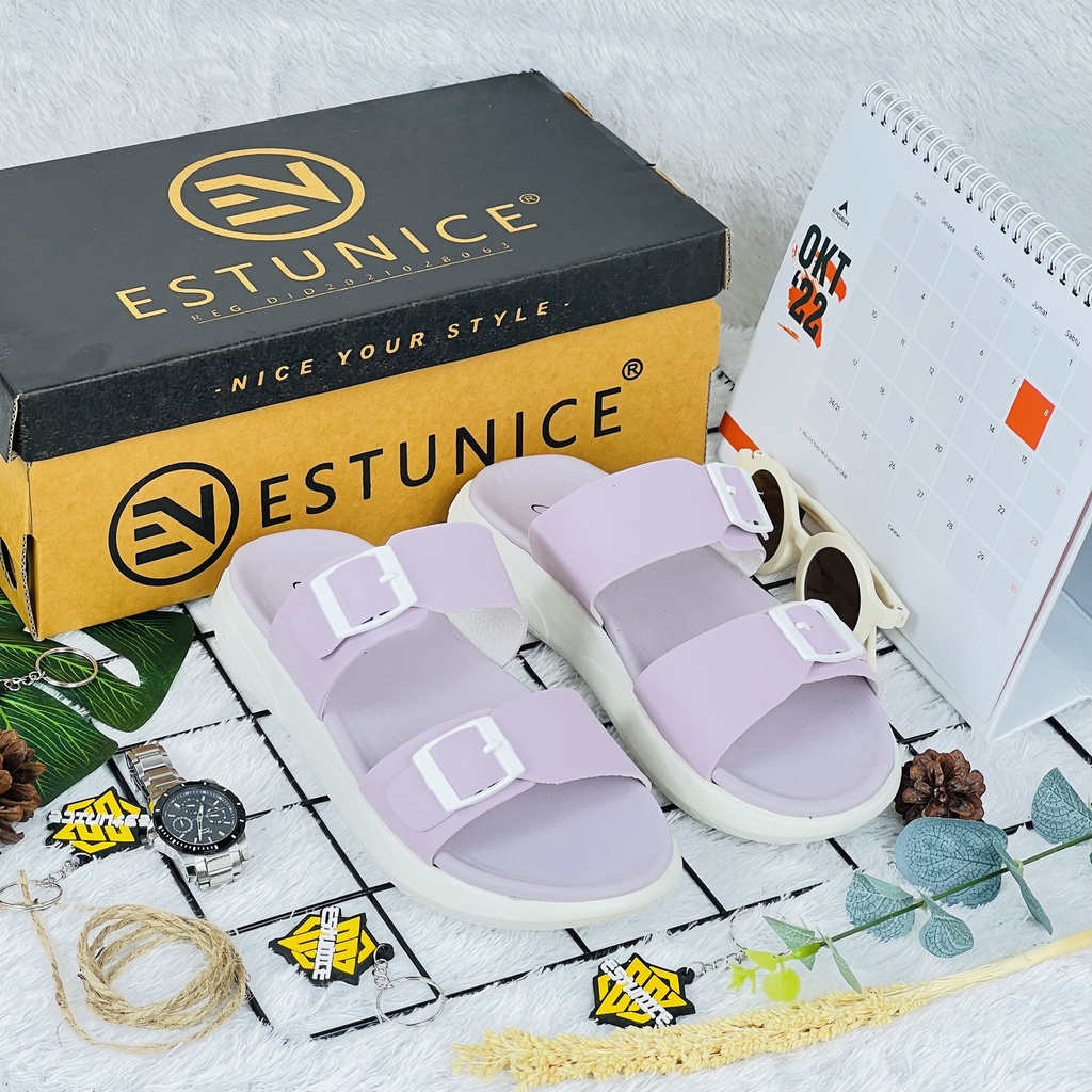 Sendal Slop Wanita Wedges Slip On Nyaman Dania