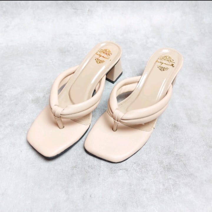 Nesanh Sandal Jepit Heels Wanita Hak 5cm STEFANY