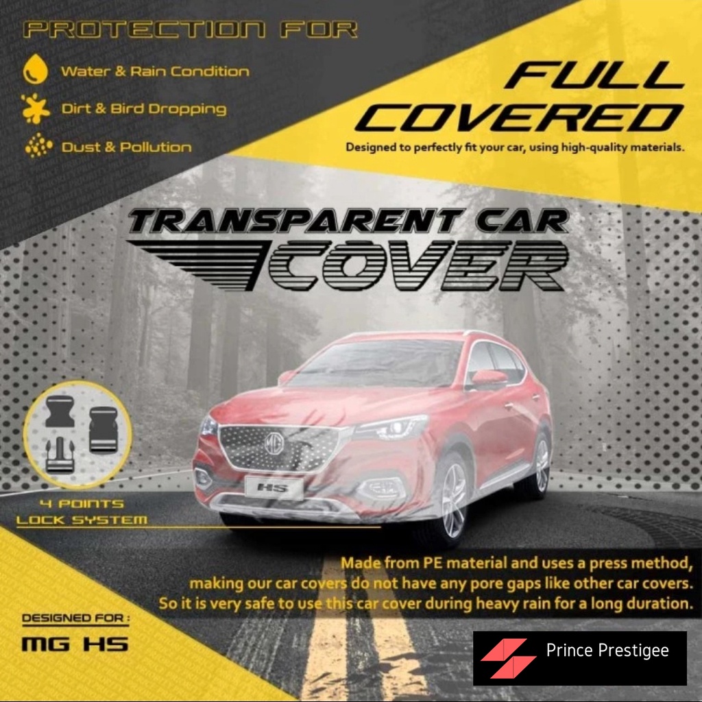 Body Cover / Sarung / Pelindung Mobil Plastik TEBAL MG HS WATERPROOF Anti Air Fit