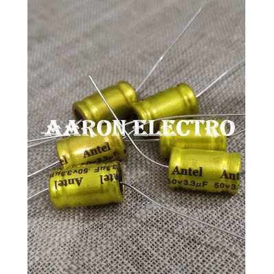 Elco 3.3UF 50V 3,3UF 50V NON POLAR Elko 3.3 UF 50 V 3,3 50 NONPOLAR ANTEL