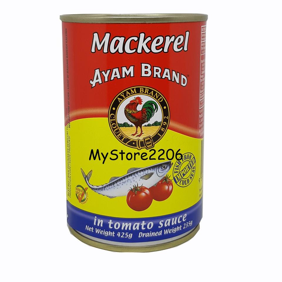 

Spesial Edition--Mackerel Ayam Brand (ukuran besar) 425 gram / 235 gr / Makarel / Mackarel / Makarell