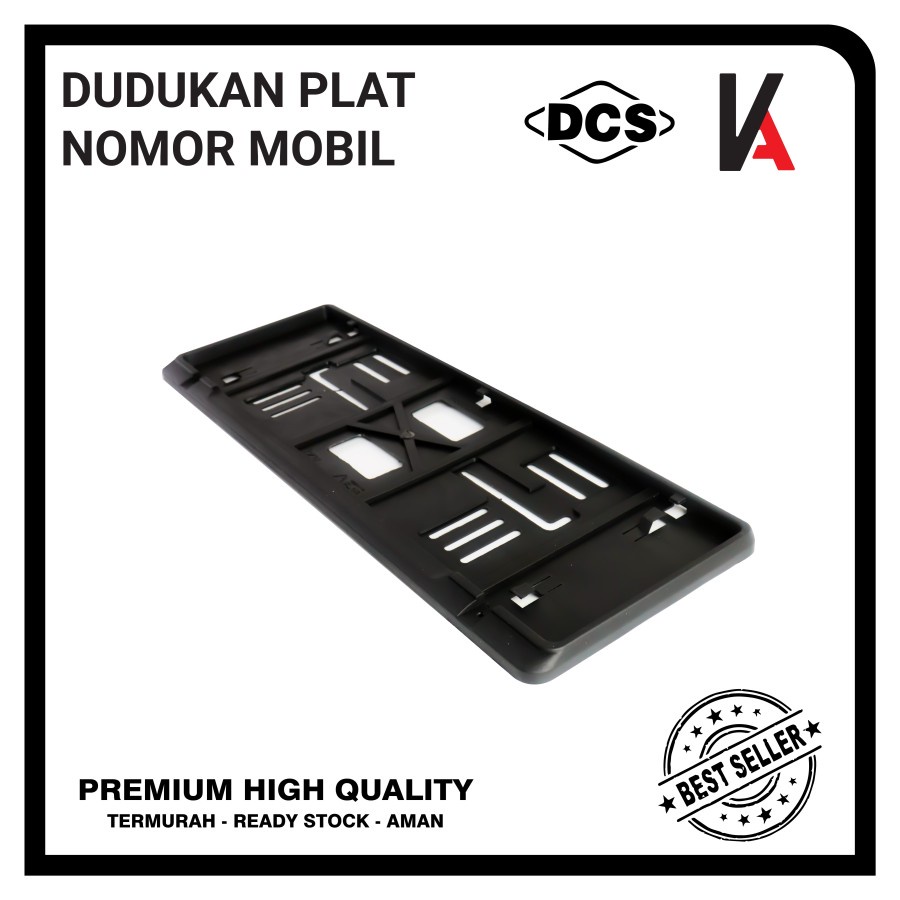 DCS Cover / Dudukan / Tempat / Frame / Breket / Bingkai / Rumah / Tatakan Plat Nomor Mobil Model Slip Ori (Hitam)