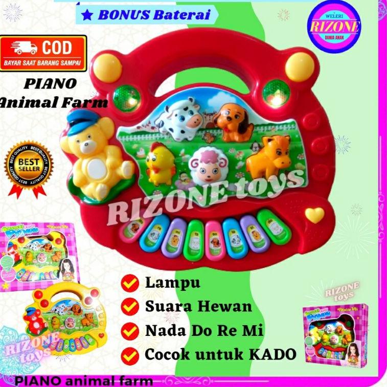 5031MPH : Mainan Anak Edukasi Usia 1 2 3 4 5 6 7 Tahun PAUD TK SD Organ Piano Farm Animal Dengan Sua