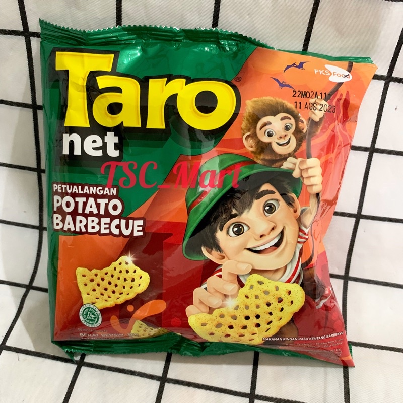 

Taro Net Potato Barbecue 36gr / Taro / Net / Potato / Barbecue / makanan / ringan / rasa / rumput / laut / bbq