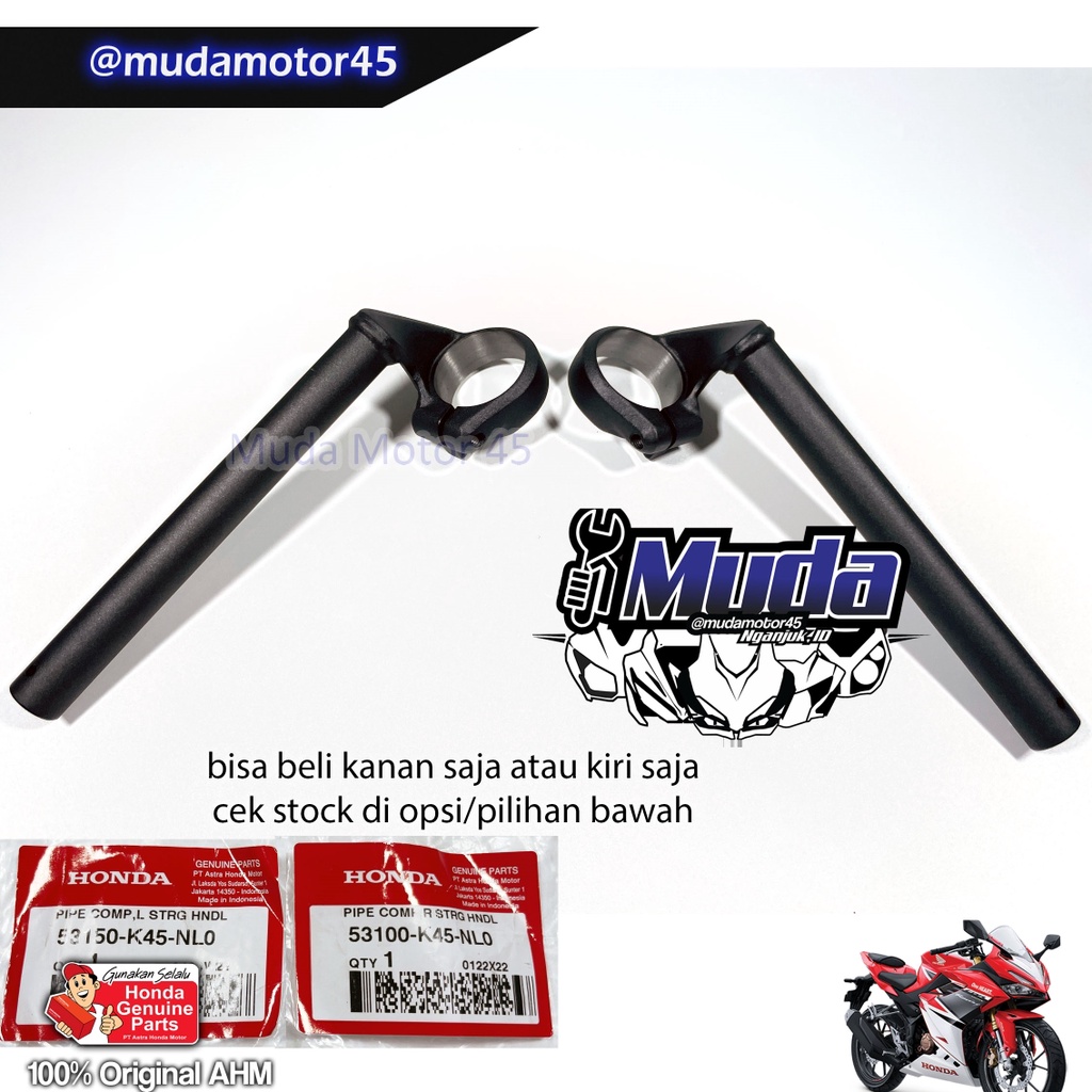 STANG CBR150R K45R UP SIDE DOWN KEMUDI KANAN OR KIRI SEPASANG 53100-53150-K45-NL0 STIR SET CBR 150 U