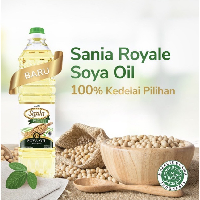

SANIA ROYALE SOYA OIL MINYAK KEDELAI BOTOL 1 L