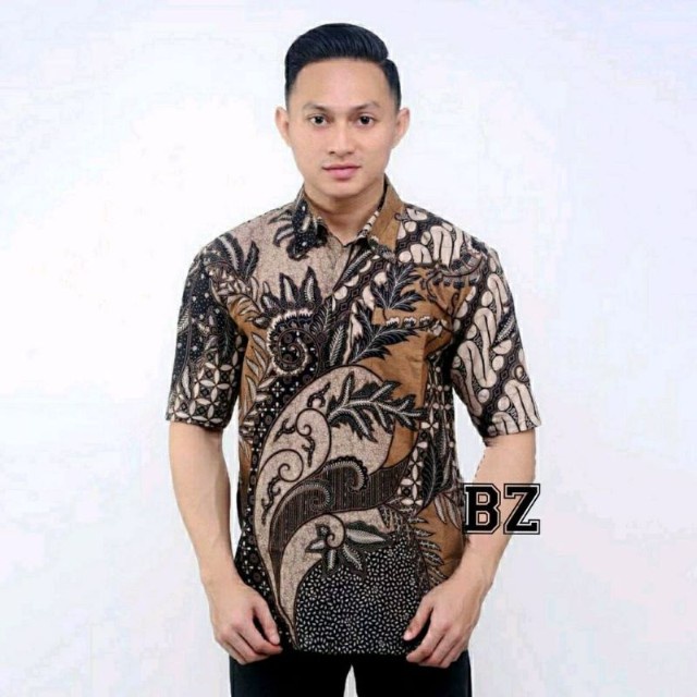 Hem Batik - Baju Batik Pria Lengan Pendek Termurah Motif Manuk KT Size  M, L, XL, XXL