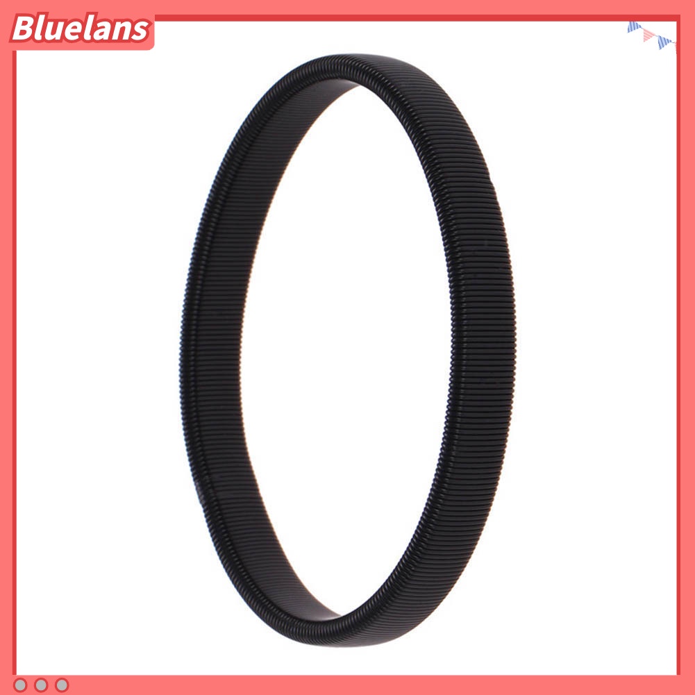 [bluelans]Simple Men Spring Cuff Bartender Bangle Elastic Wristband Ring Metal Bracelet