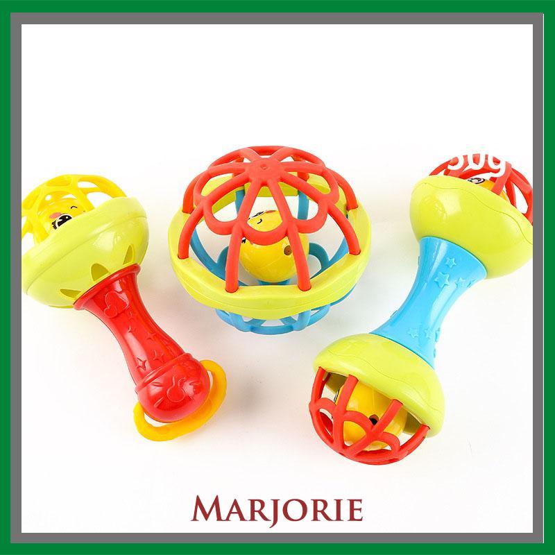 SK-M10 Mainan Bayi Bola Kerincingan Bahan Karet Lembut Teether Rattle Bayi | Baby Toys-MJD