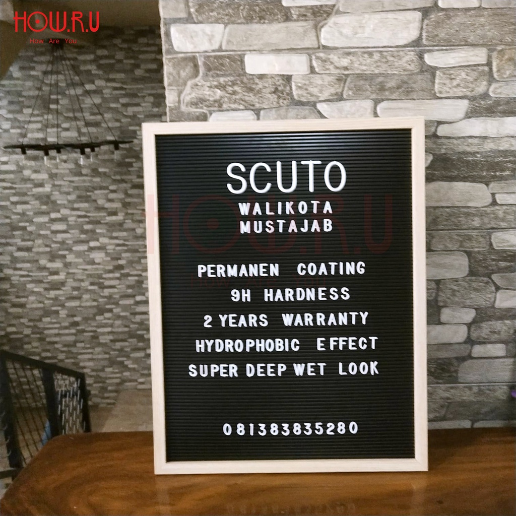 HOW.R.U | XL - Letter Board Sudah Include Huruf / Papan Meeting Kantor / Papan Menu / Properti Foto / Konten Medsos / Dekorasi Rumah Viral 58x45 cm